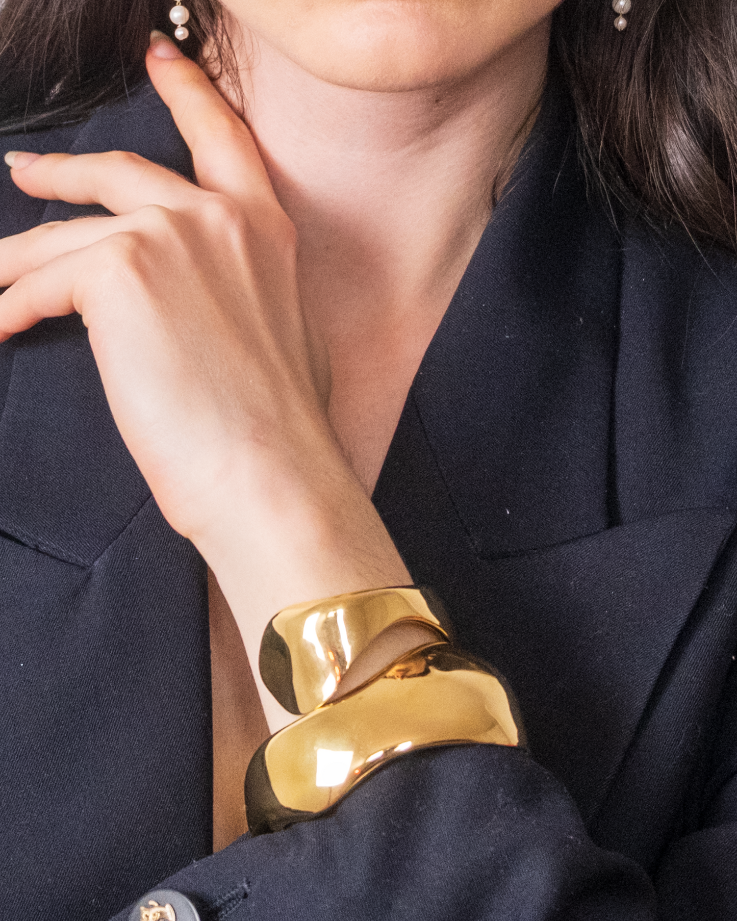Milos Sculpted Cuff Gold Vermeil