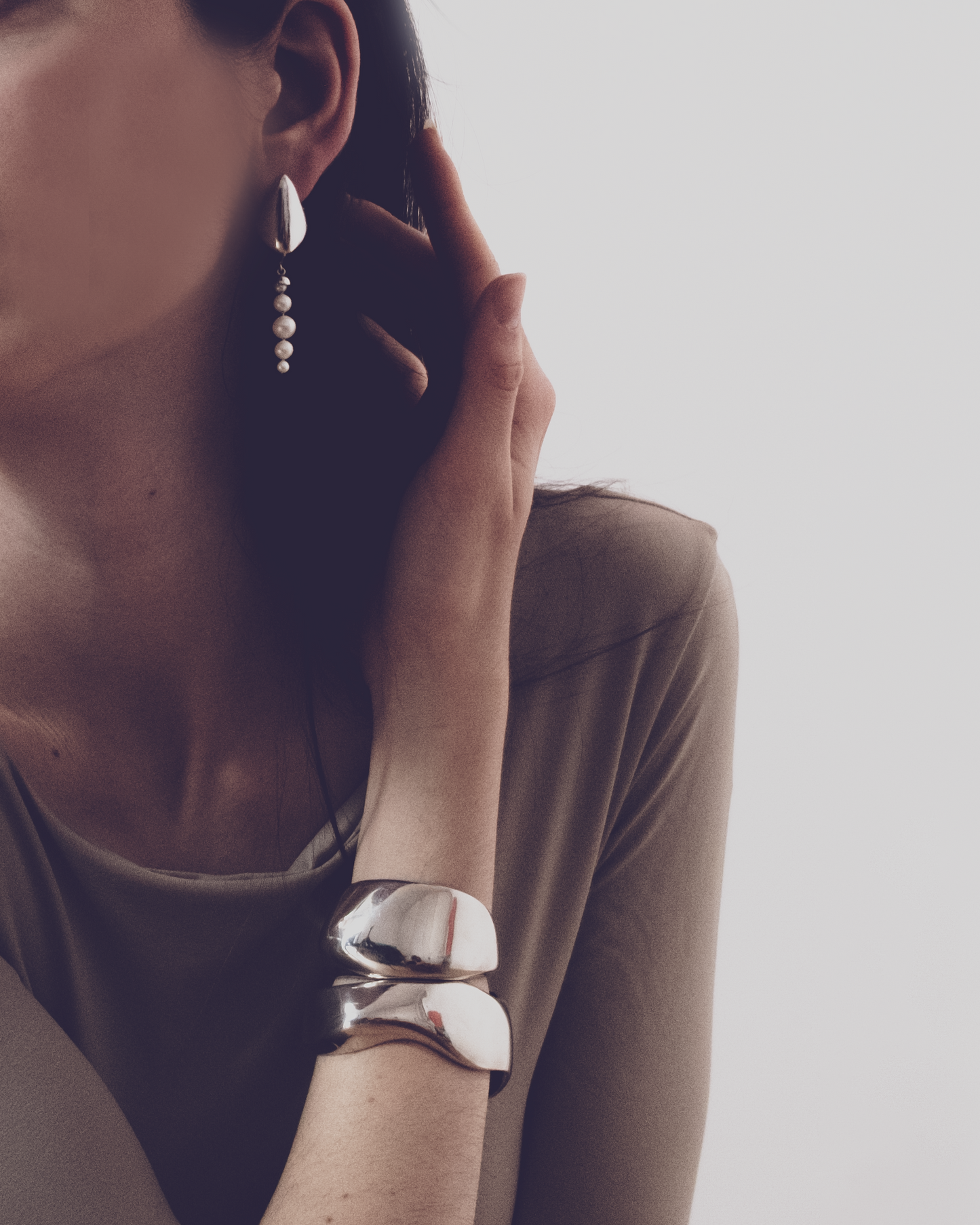 Seren Sculpted Cuff Sterling Silver