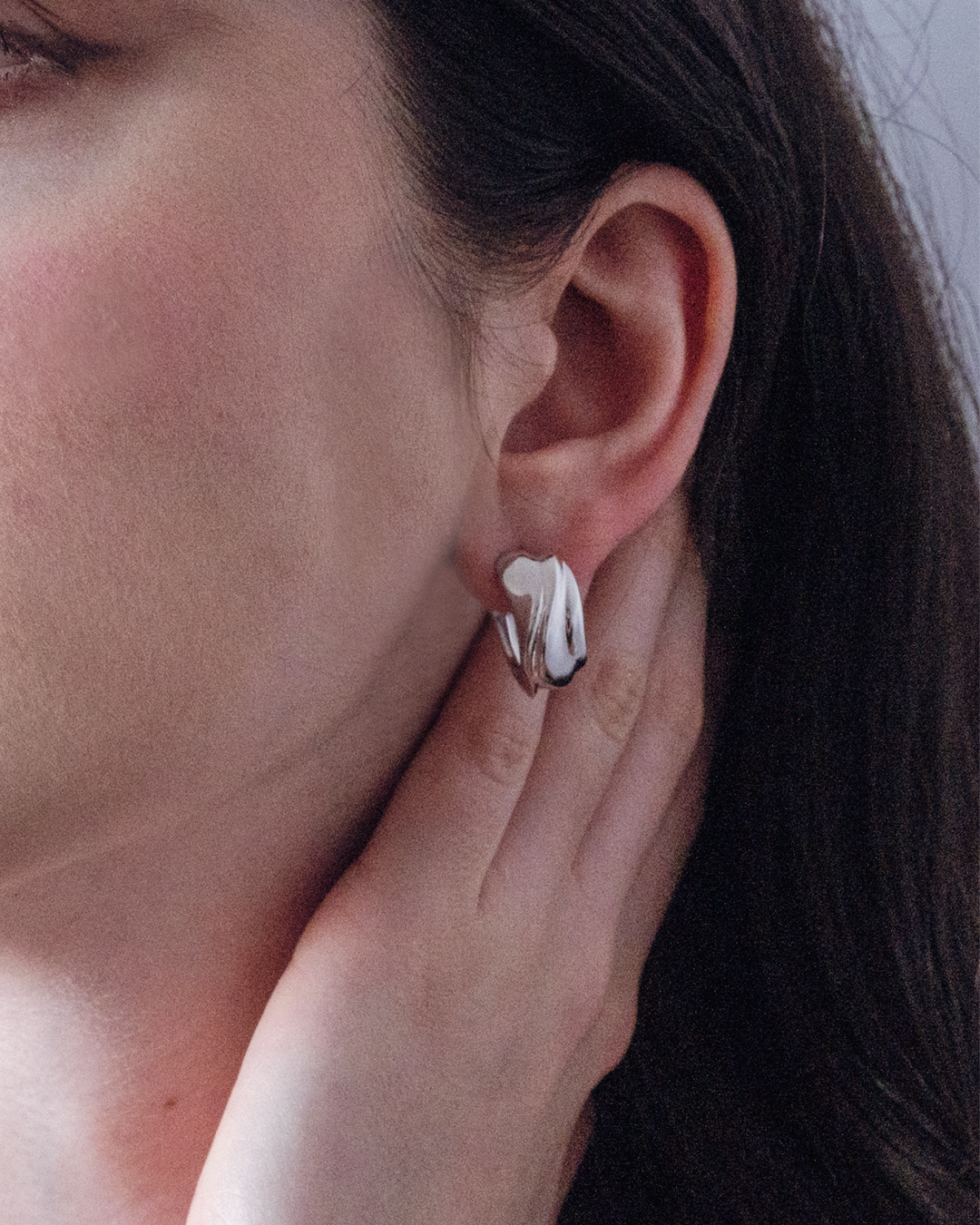 Milos Wave Hoops | Sterling Silver