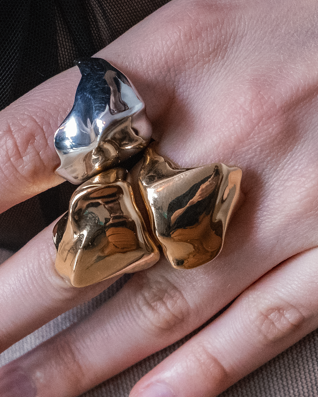 Zyra Sculpted Ring | Gold Vermeil