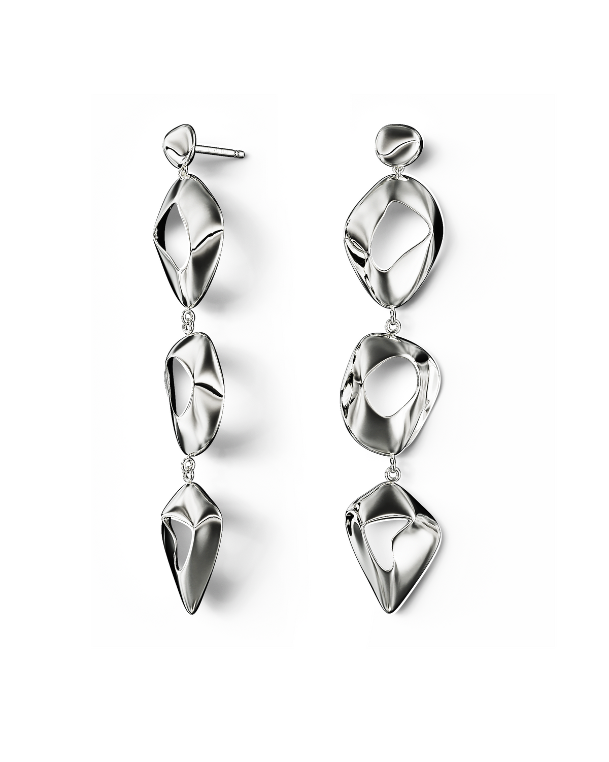 Élan Sculpted Drops | Sterling Silver