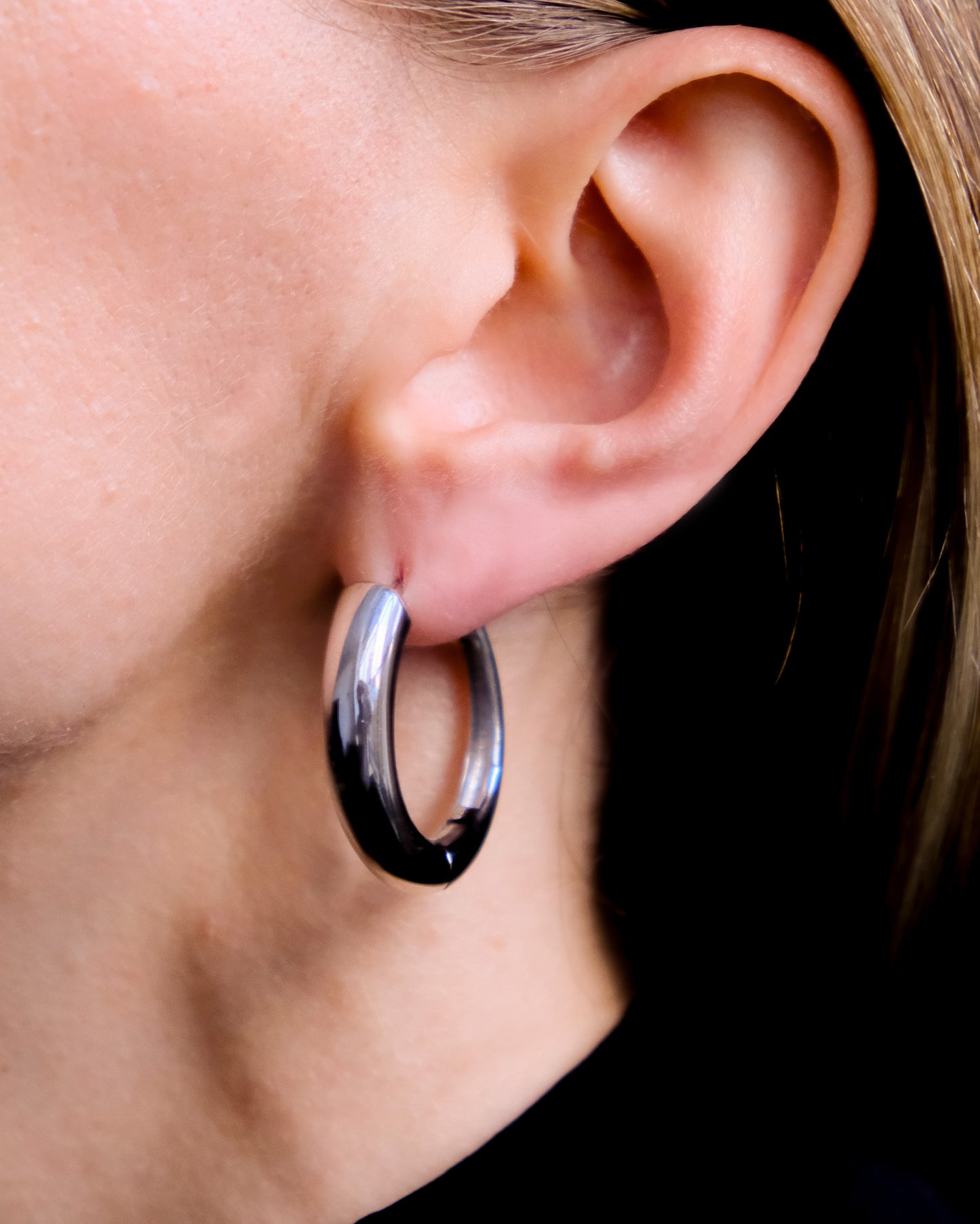 Nia Large Hoops | Sterling Silver