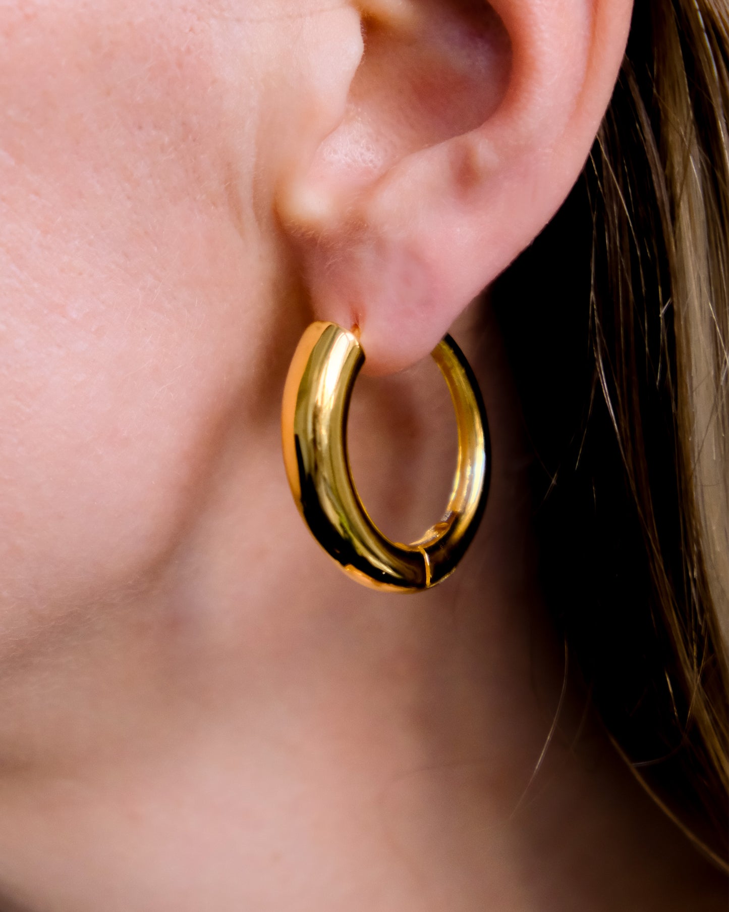 Nia Large Hoops | Gold Vermeil