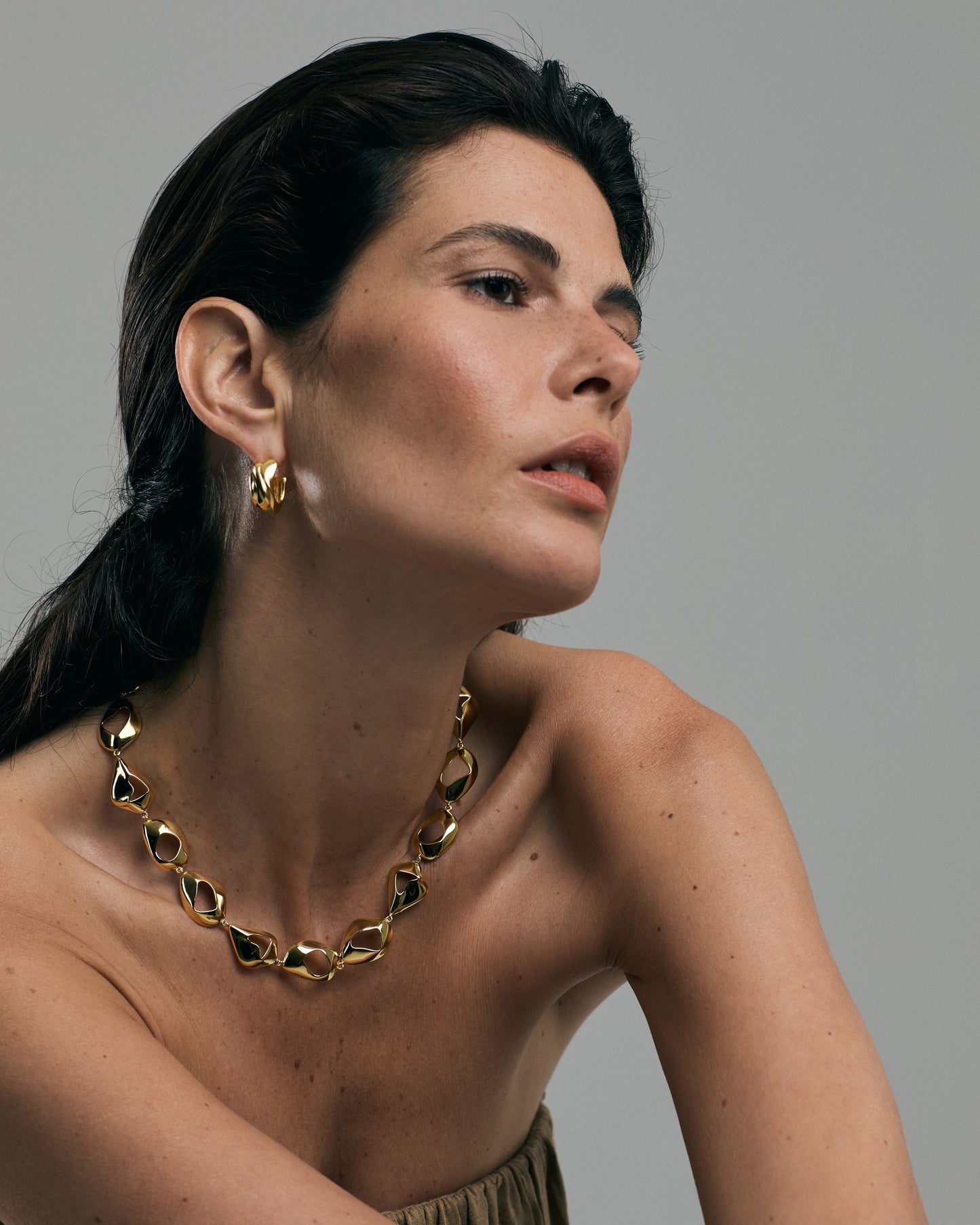 Milos Wave Hoops | Gold Vermeil