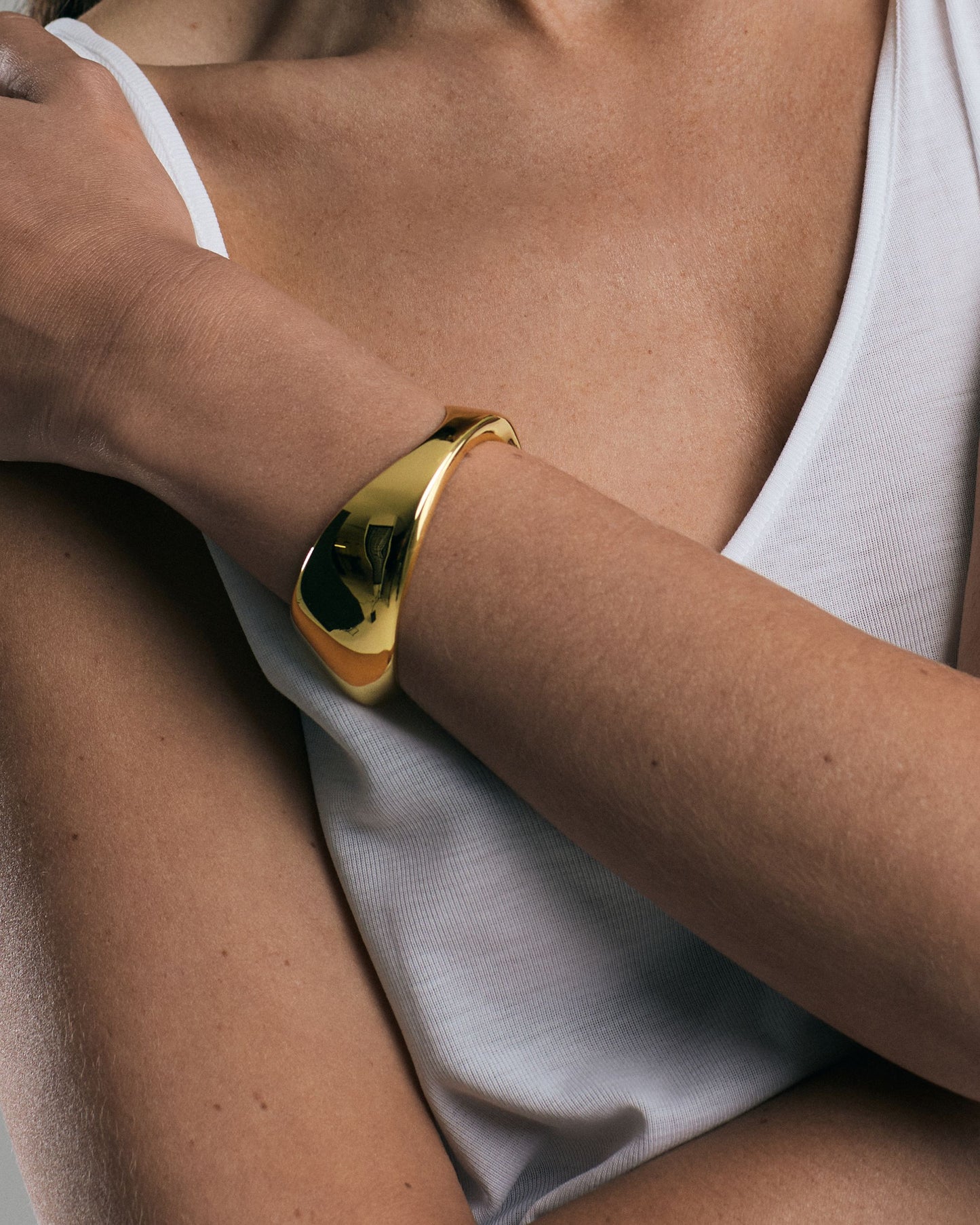 Seren Sculpted Cuff Gold Vermeil