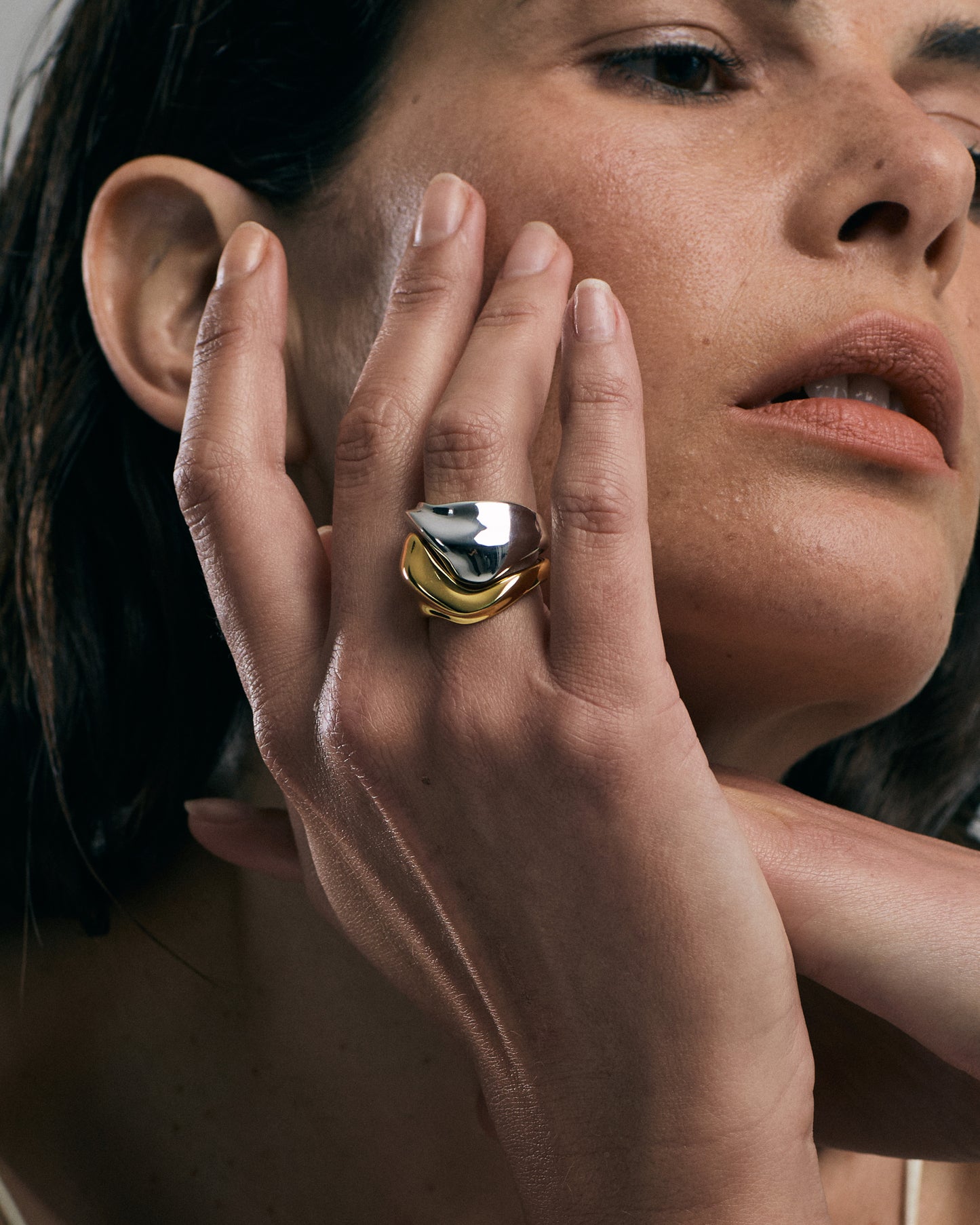 Seren Double Ring | Mixed Materials