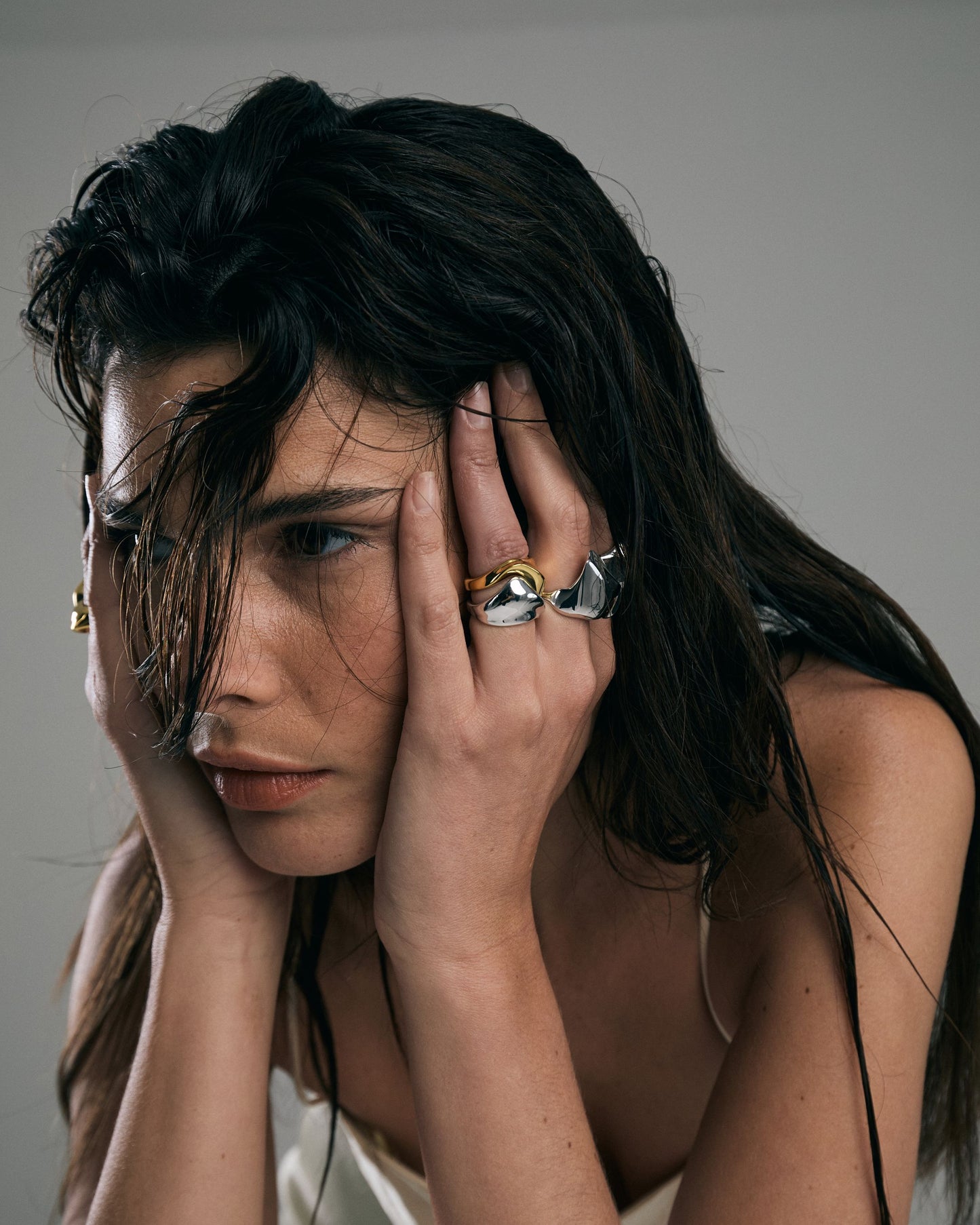 Seren Double Ring | Mixed Materials