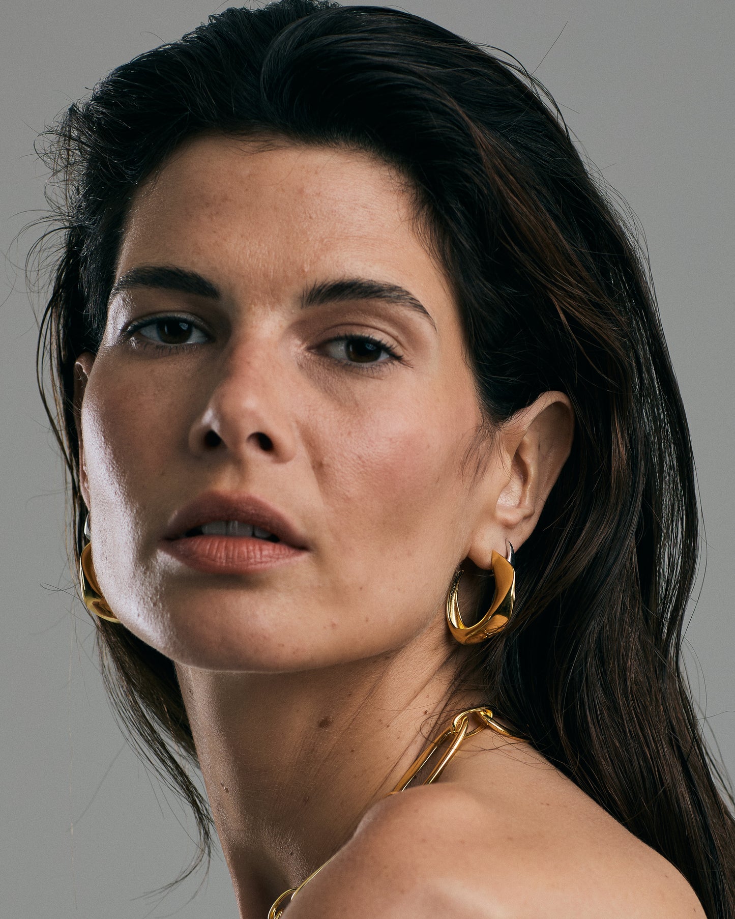 Seren Large Hoops | Gold Vermeil