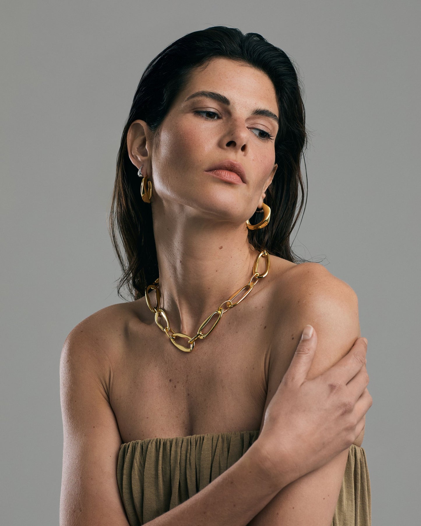 Seren Large Hoops | Gold Vermeil