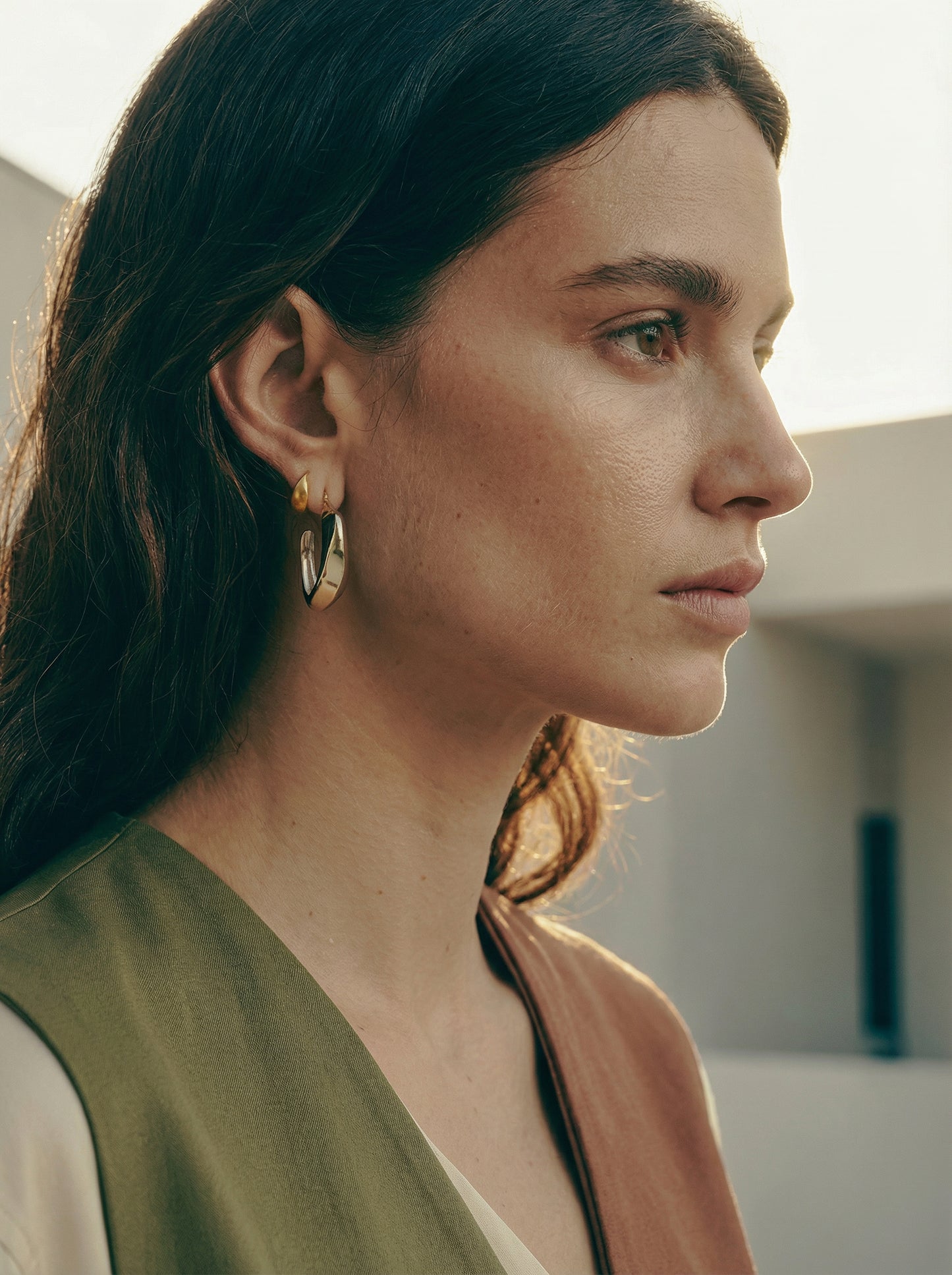 Seren Large Hoops | Sterling Silver