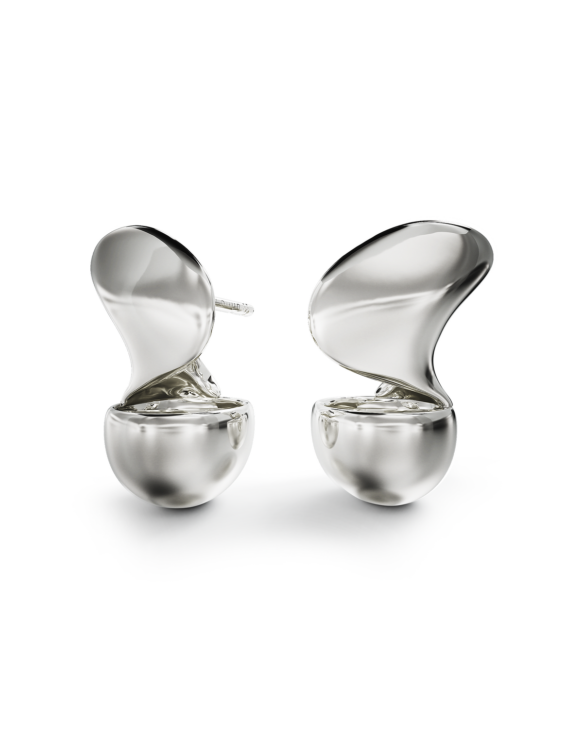 Thalassa Sculpted Earrings | Sterling Silver