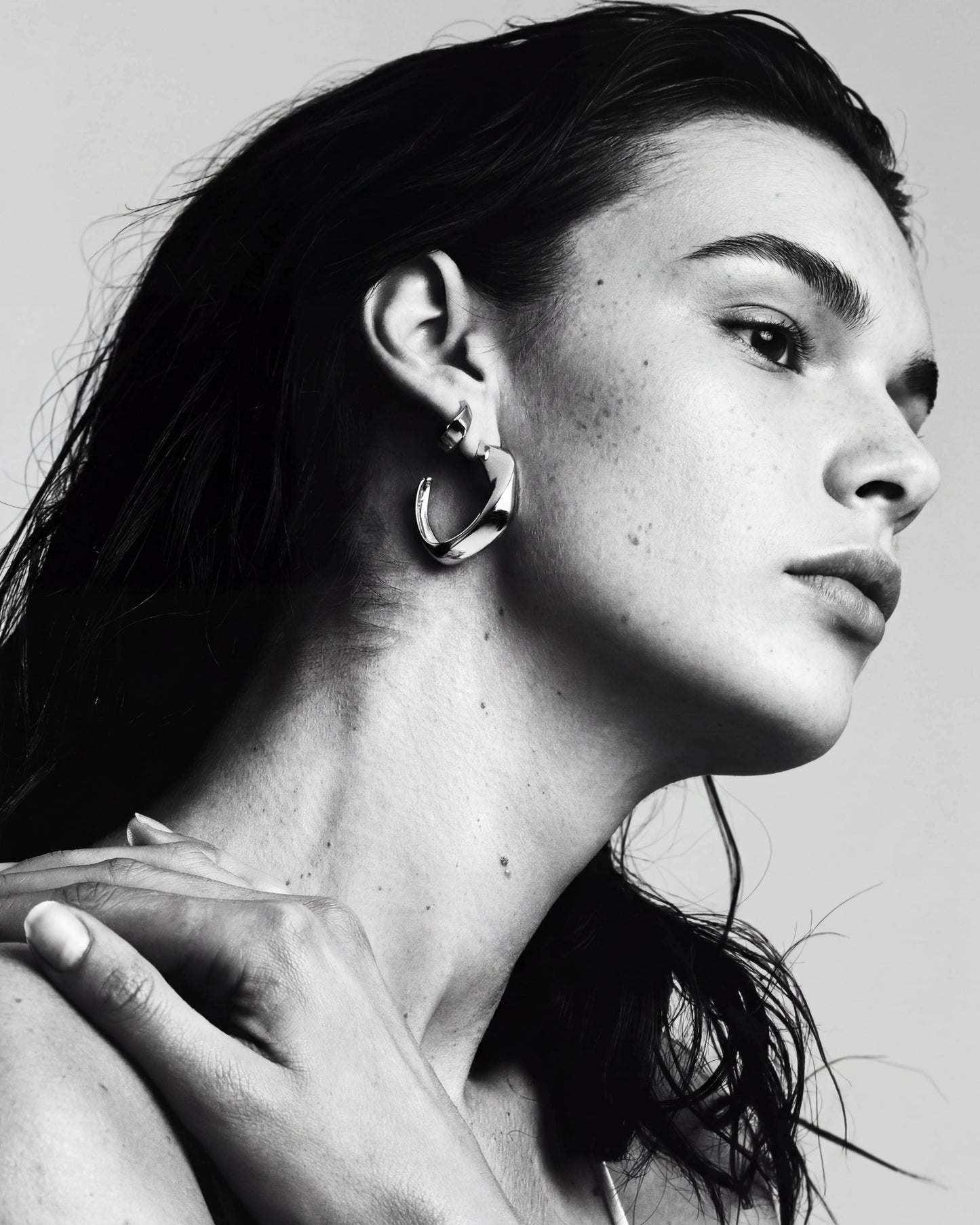 Seren Large Hoops | Sterling Silver
