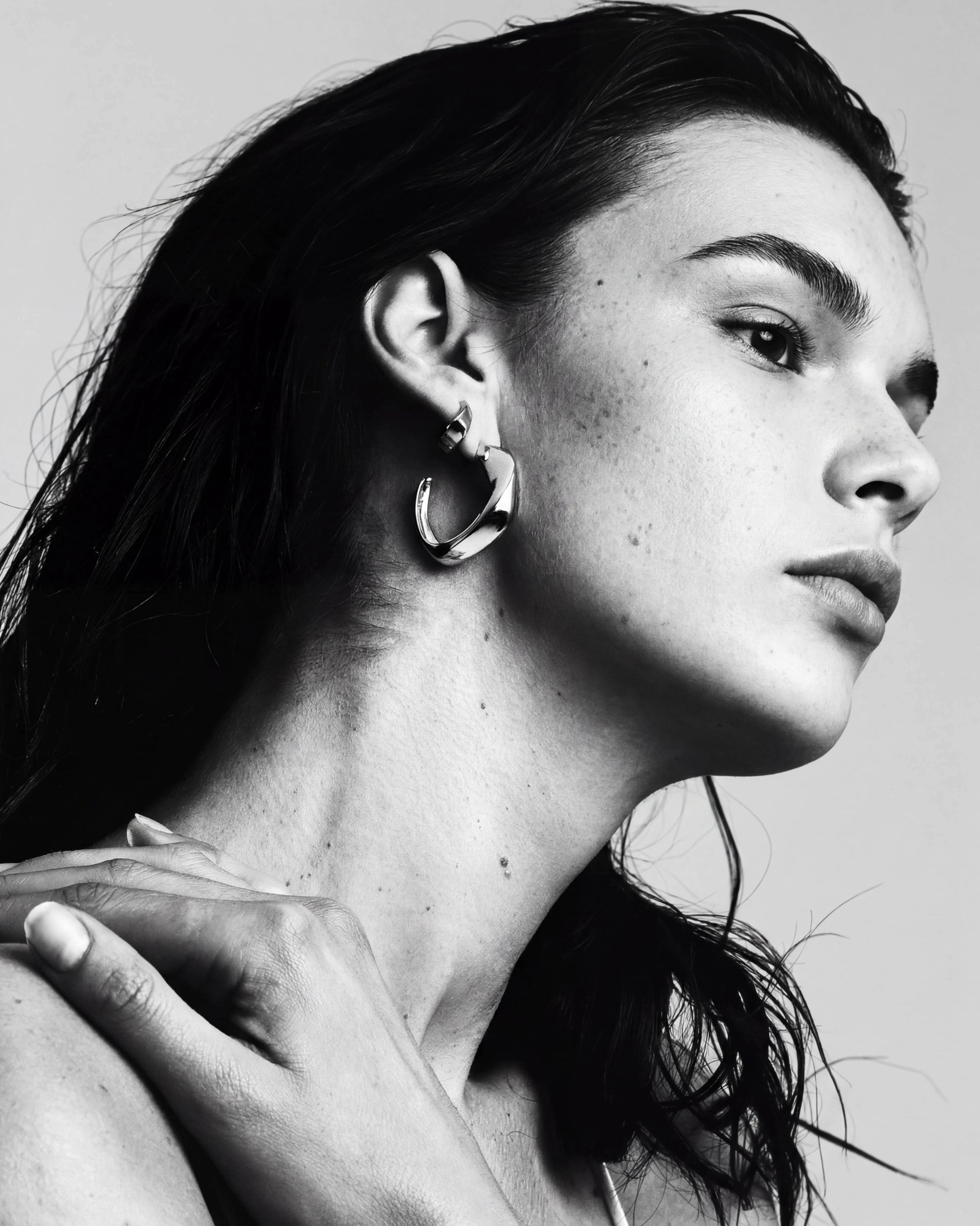 Seren Large Hoops | Sterling Silver