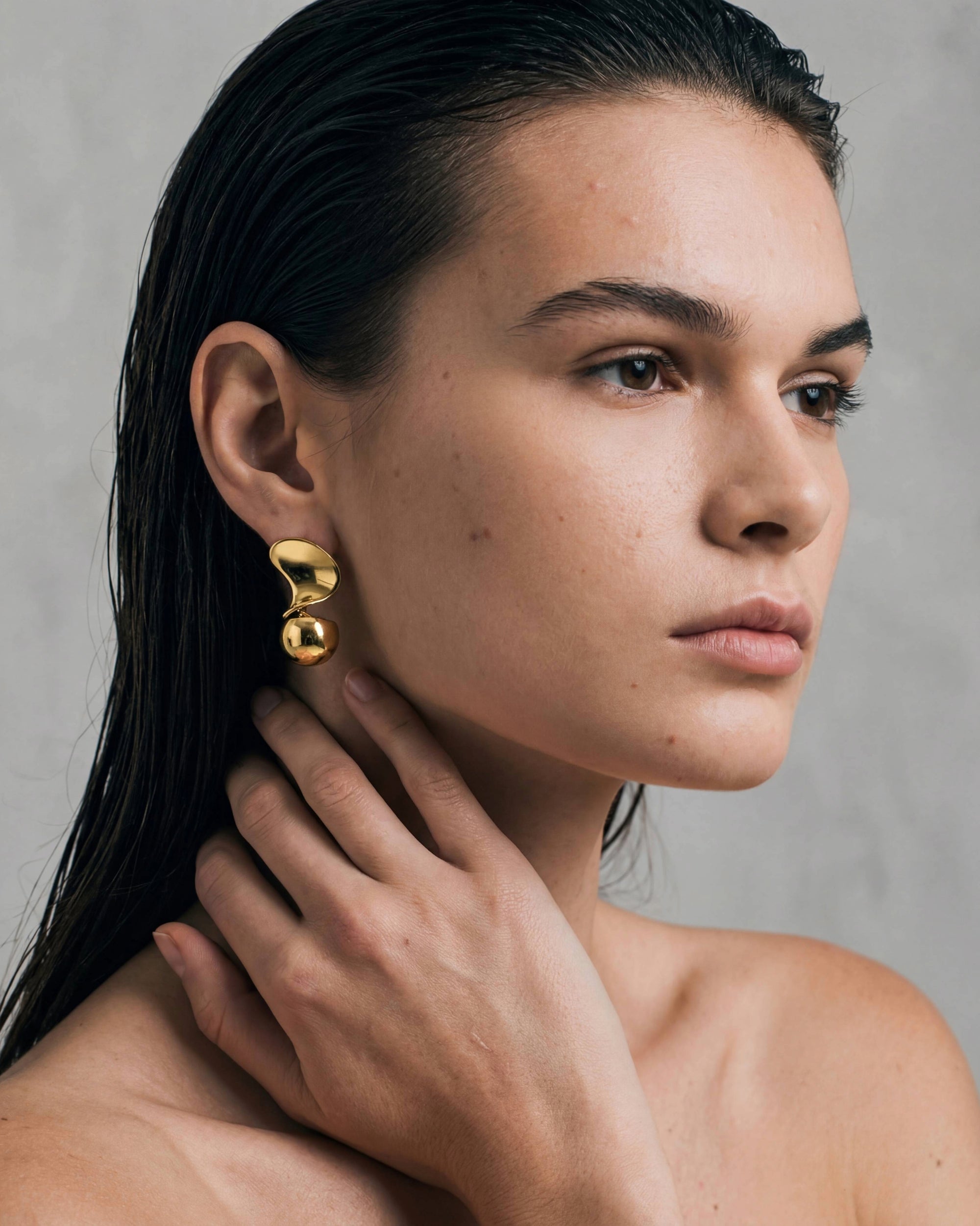 Thalassa Sculpted Earrings | Gold Vermeil