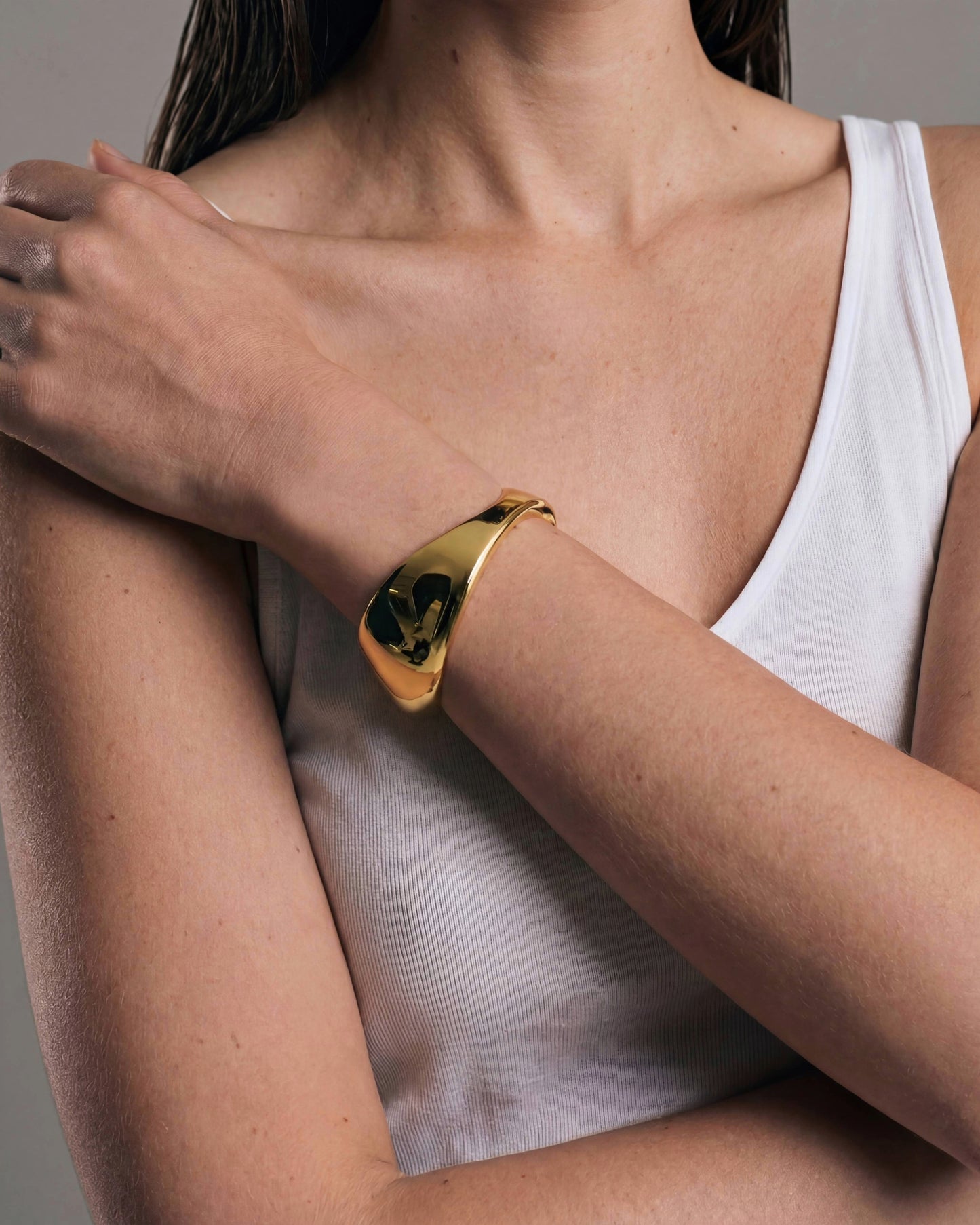 Seren Sculpted Cuff Gold Vermeil