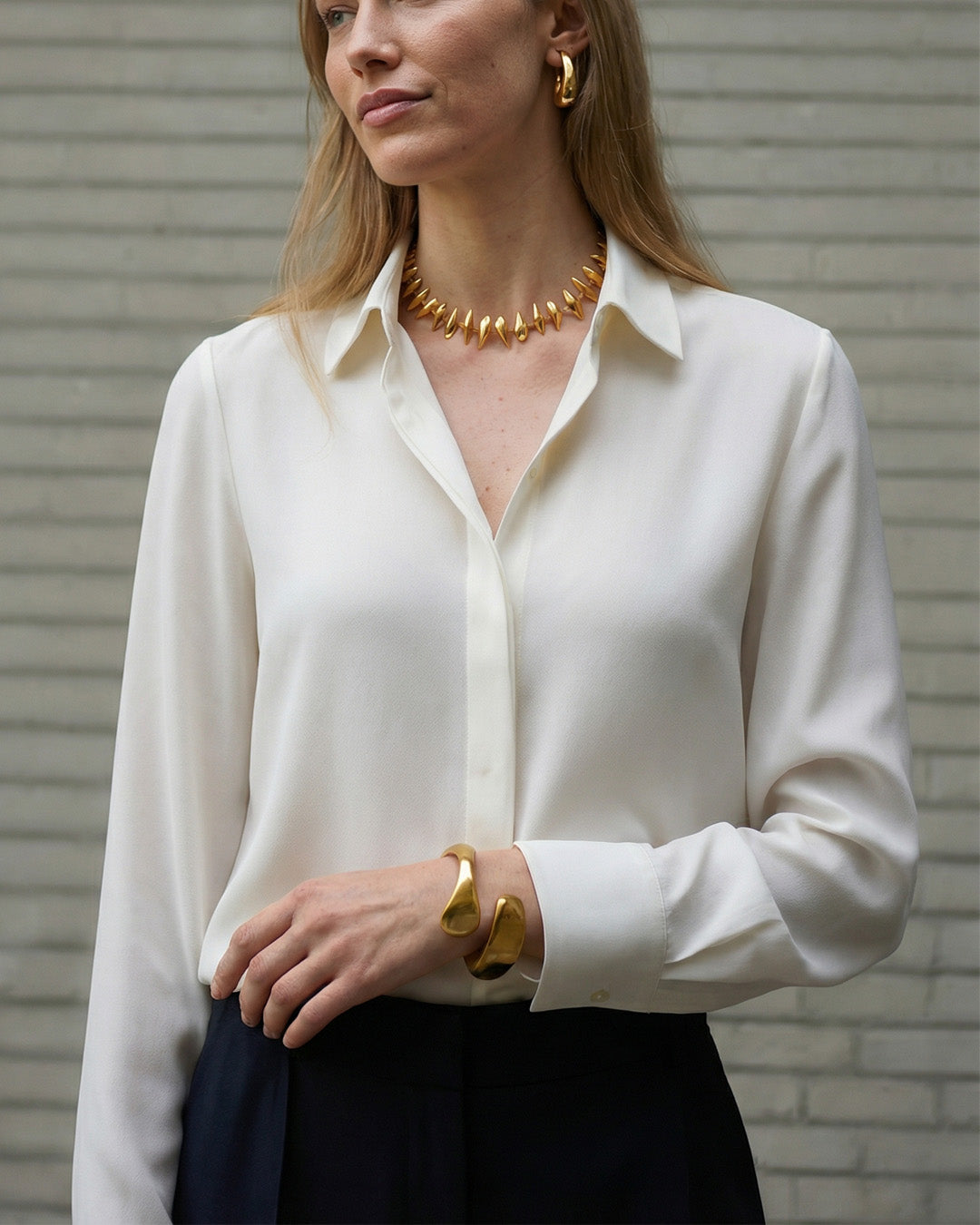 Seren Sculpted Cuff Gold Vermeil