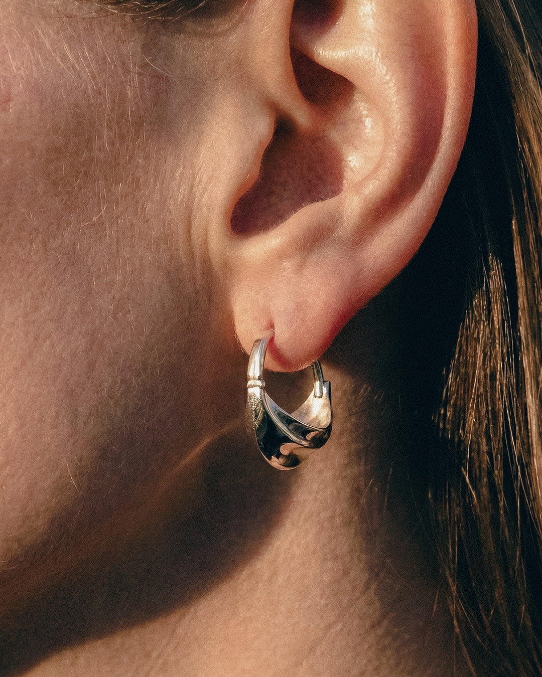 Elya Hoops | Sterling Silver