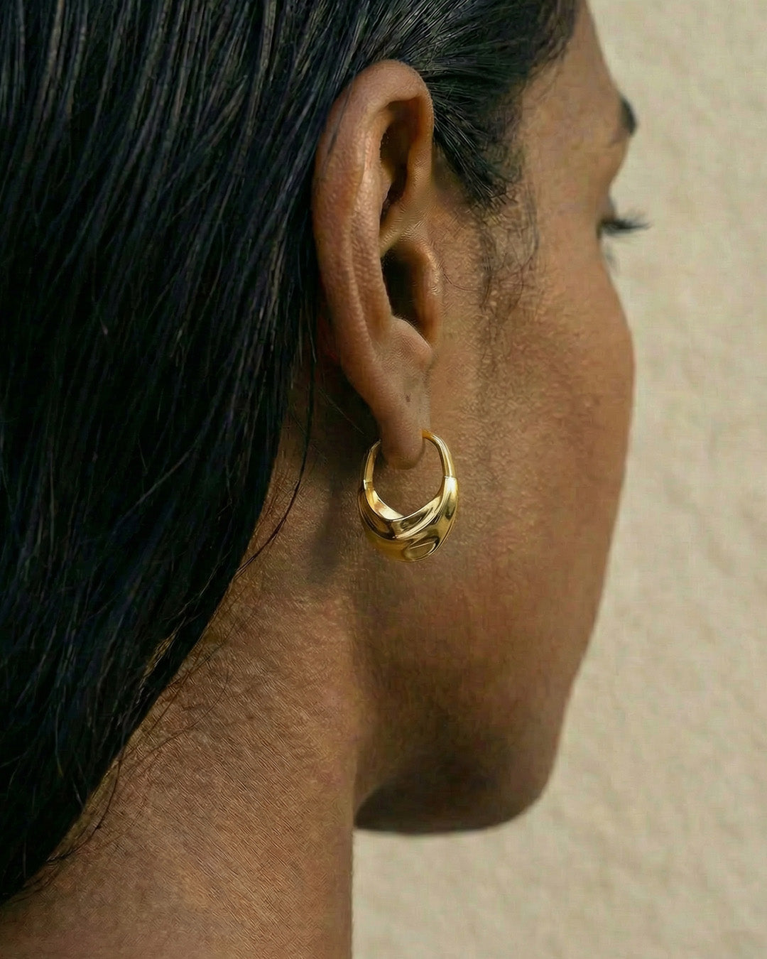 Elya Hoops | Gold Vermeil