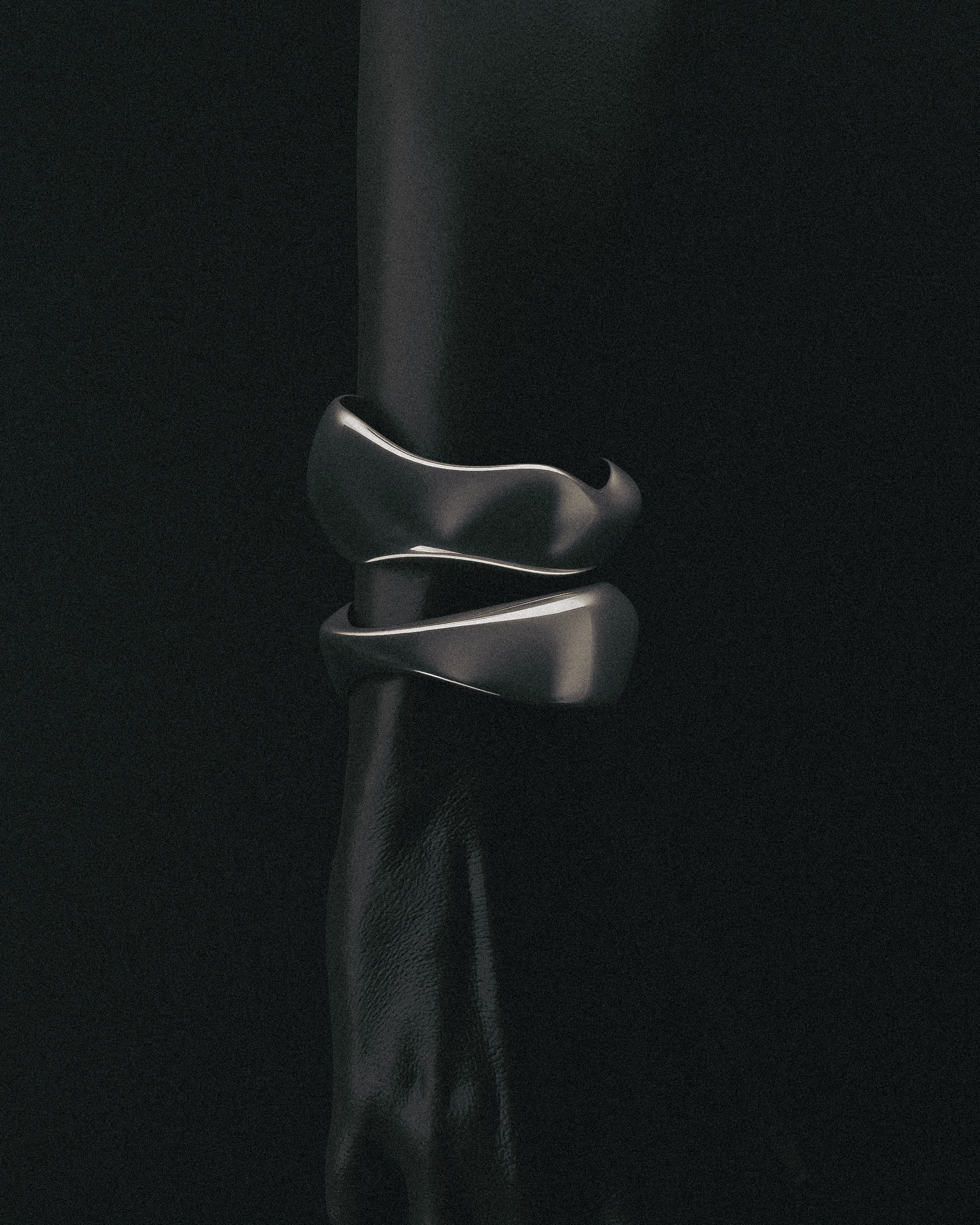 Seren Sculpted Cuff Sterling Silver