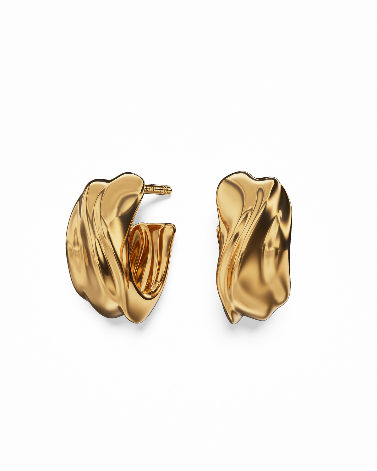 Milos Wave Hoops | Gold Vermeil