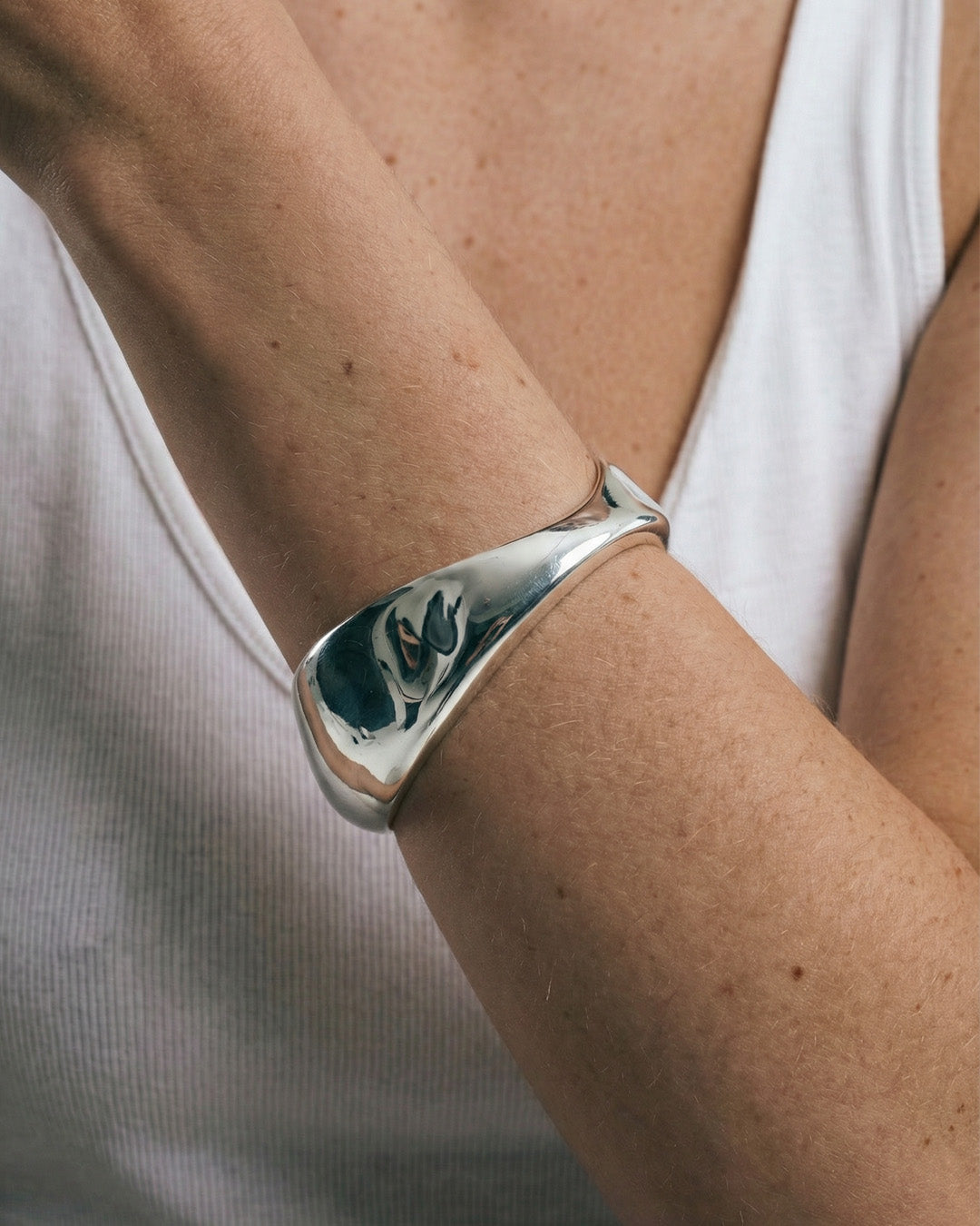 Seren Sculpted Cuff Sterling Silver