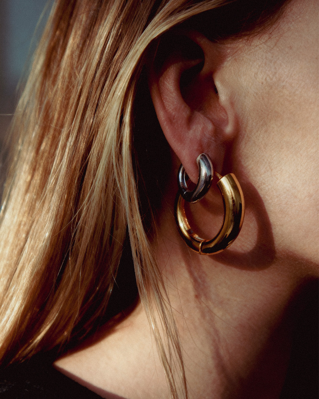 Nia Large Hoops | Gold Vermeil