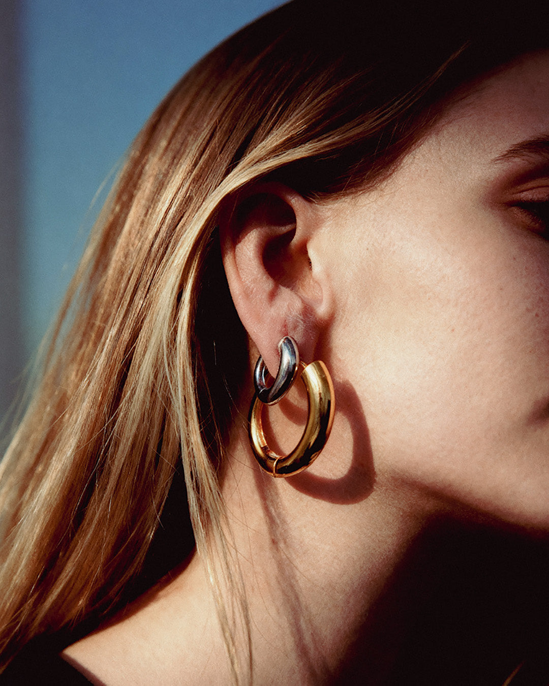 Nia Large Hoops | Gold Vermeil
