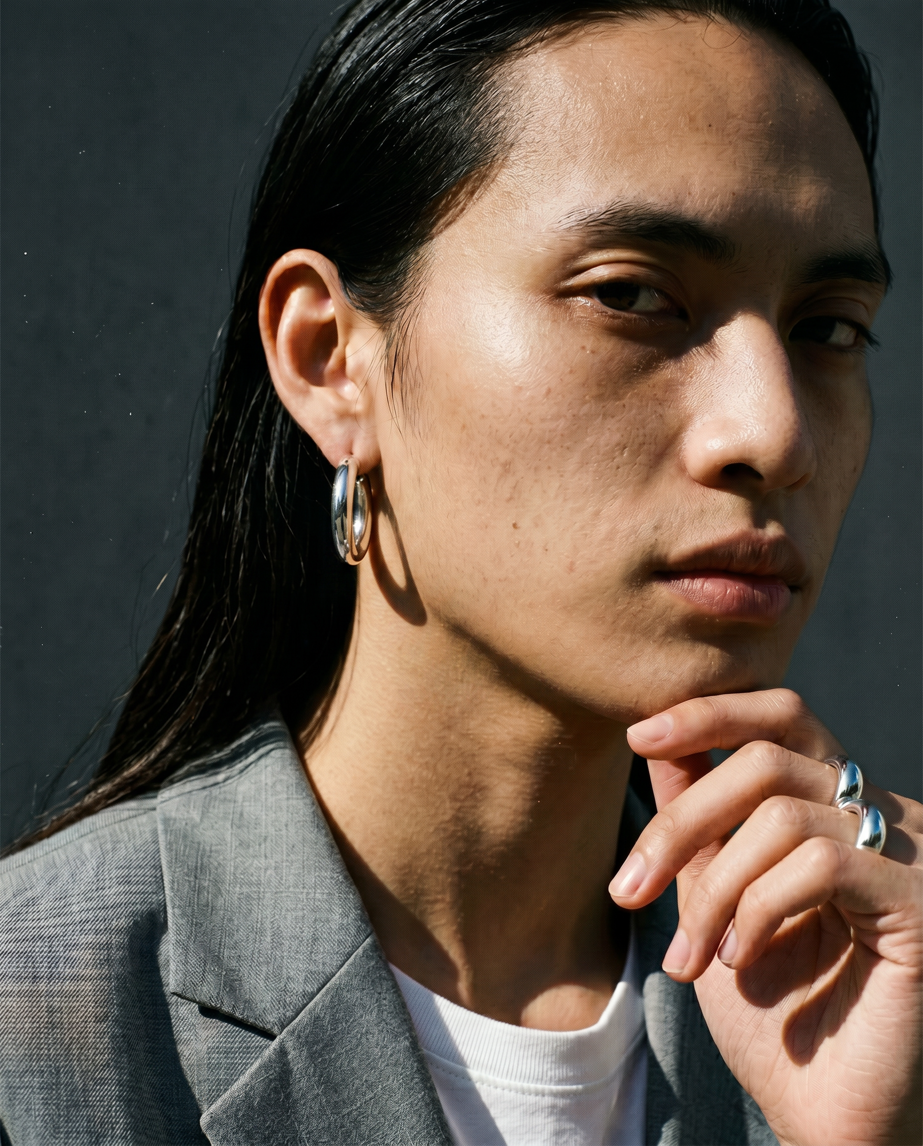 Nia Large Hoops | Sterling Silver