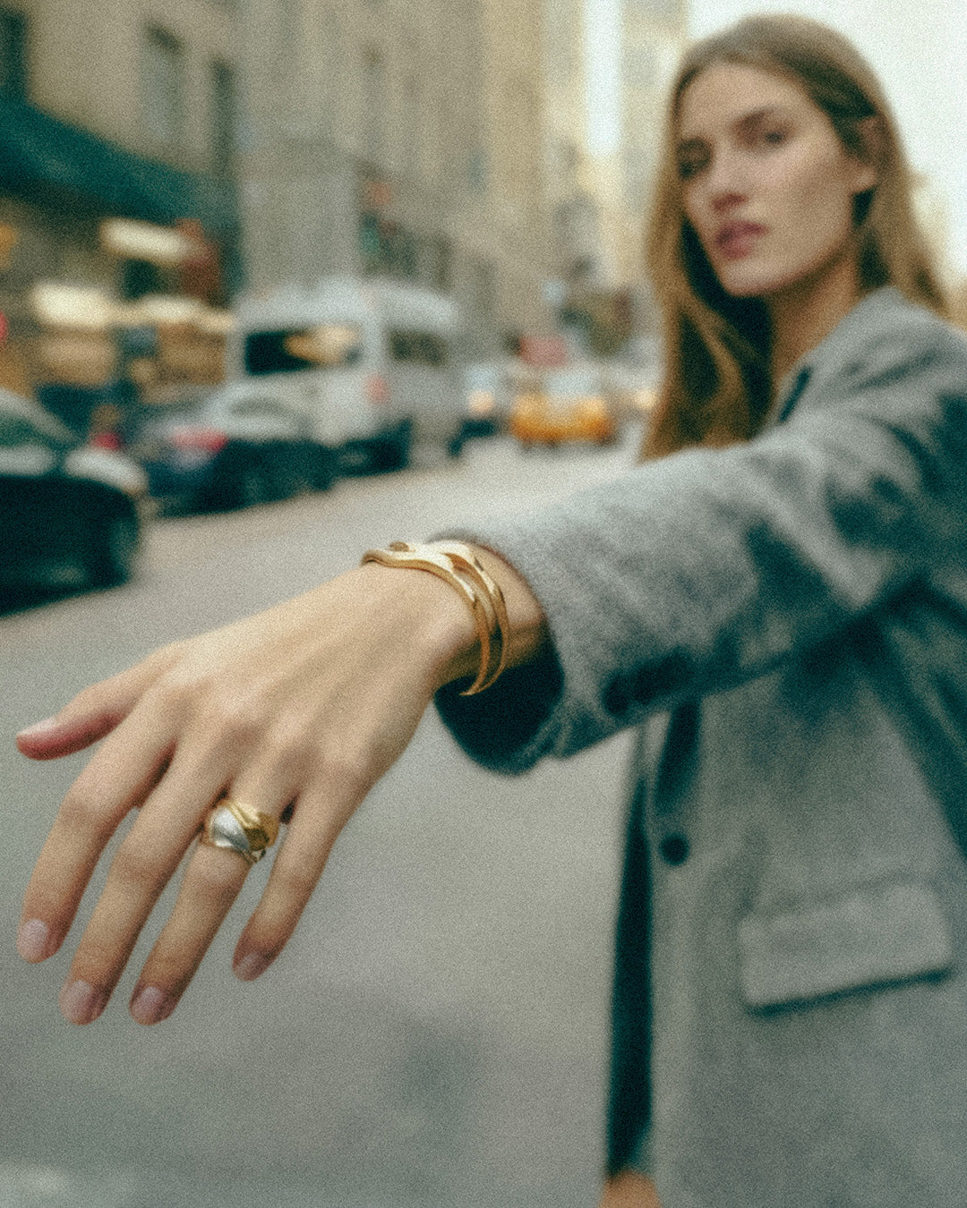 Neri Sculpted Cuff Gold Vermeil