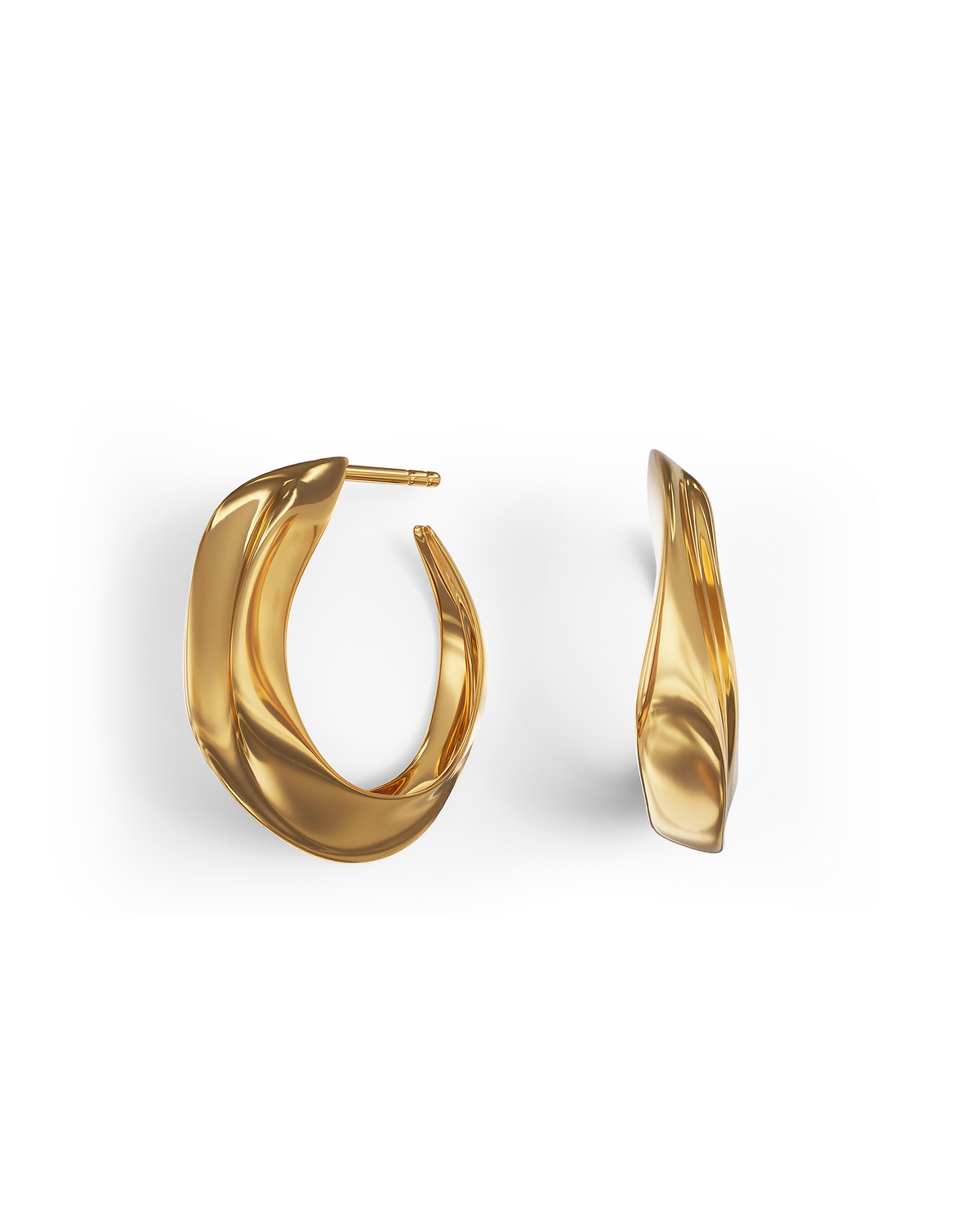 Seren Large Hoops | Gold Vermeil