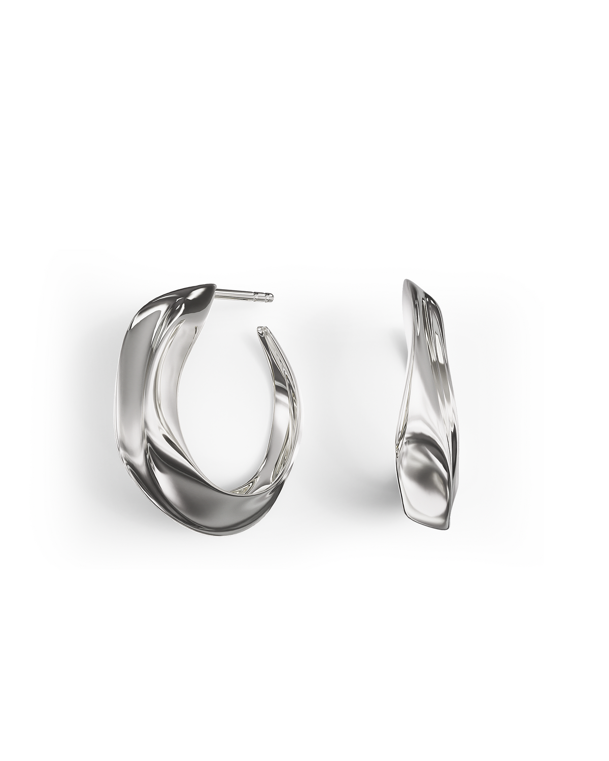 Seren Large Hoops | Sterling Silver