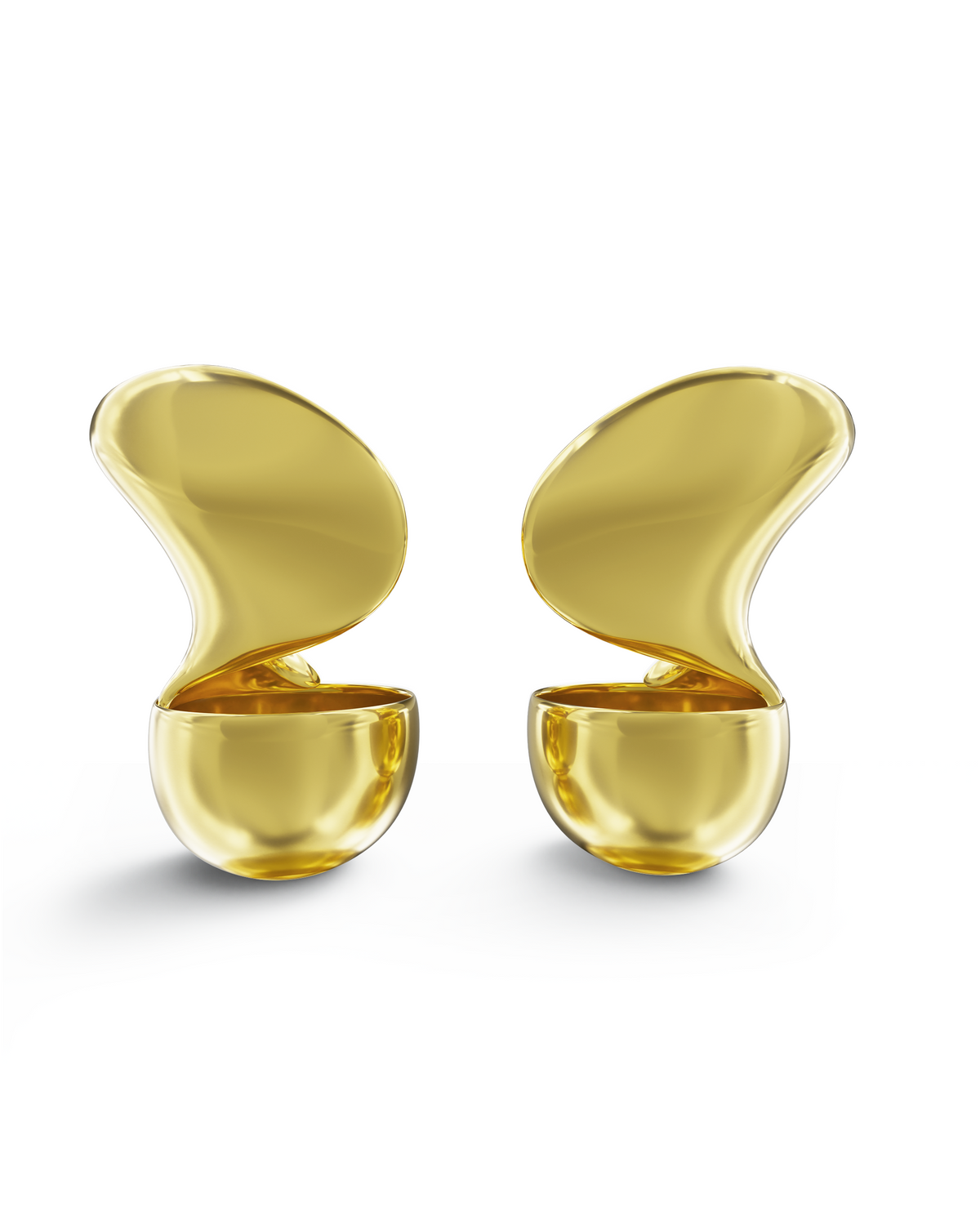 Thalassa Sculpted Earrings | 18K Solid Gold